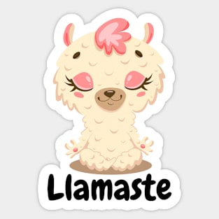 Llamaste Llama Namaste Yoga Llama Kawaii Cute Llama Funny Llama Sticker